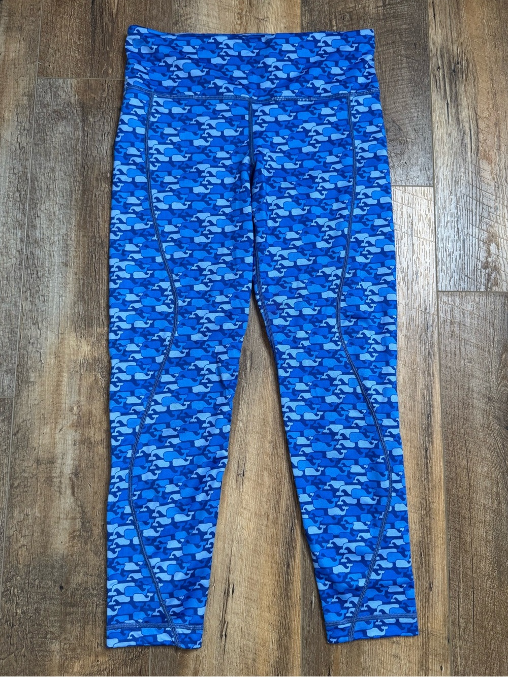 Vineyard Vines Performance Whale Printed Logo Leggings, Size XS